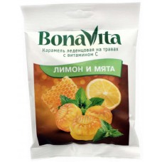 Bona vita карамель леденцовая лимон и мята с витамином С 60,0