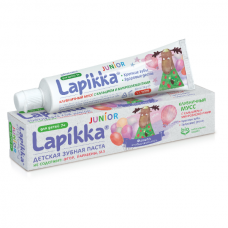 Lapikka junior   зубная паста клубничный мусс кальций/микроэлементы 74,0