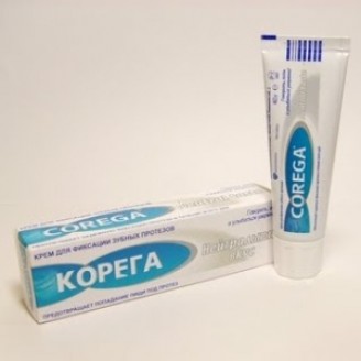 Корега 40г крем нейтральный вкус для фиксации зубных протезов